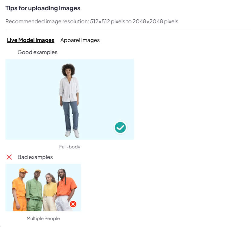 tips for loading models on fitroomapp.com