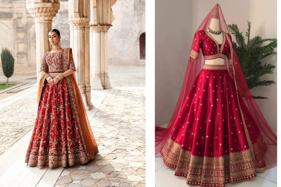 A bridal Lehenga Choli
