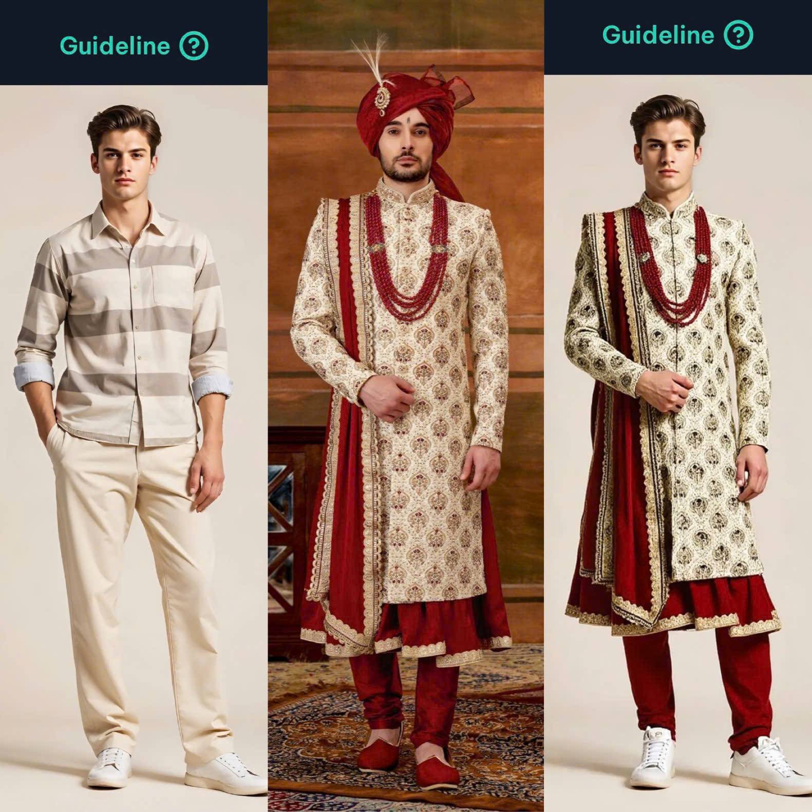 try on any Indian traditional attire