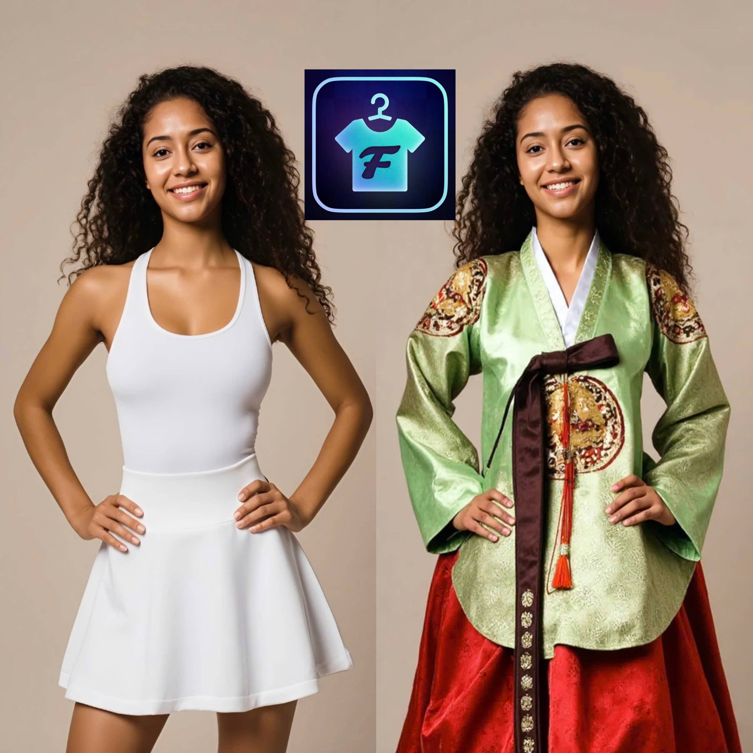 Try on Korean outfits