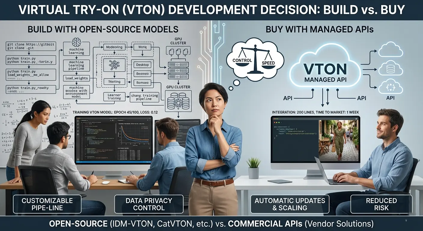 Open-Source VTON Models vs Managed APIs: The Real Build vs Buy Decision (2026)
