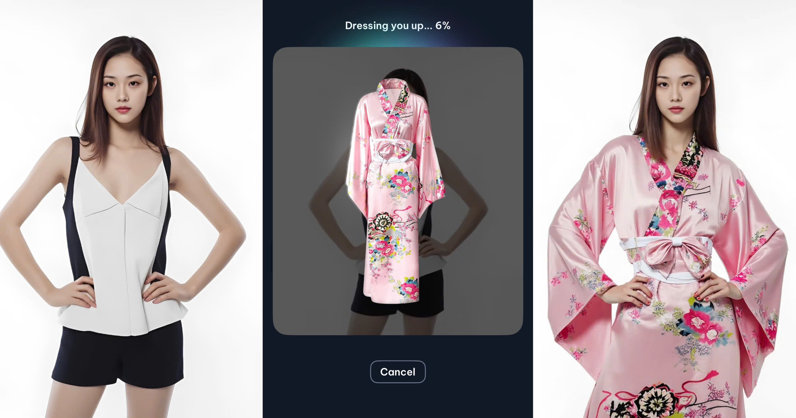 FitRoom generates a high-quality image of you in your chosen Japanese outfit in seconds
