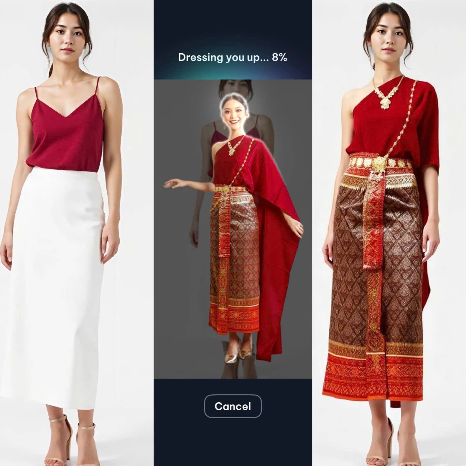 Try on Thai traditional clothing with Fitroom